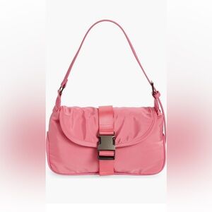Topshop squeeze buckle shoulder bag Bright Pink